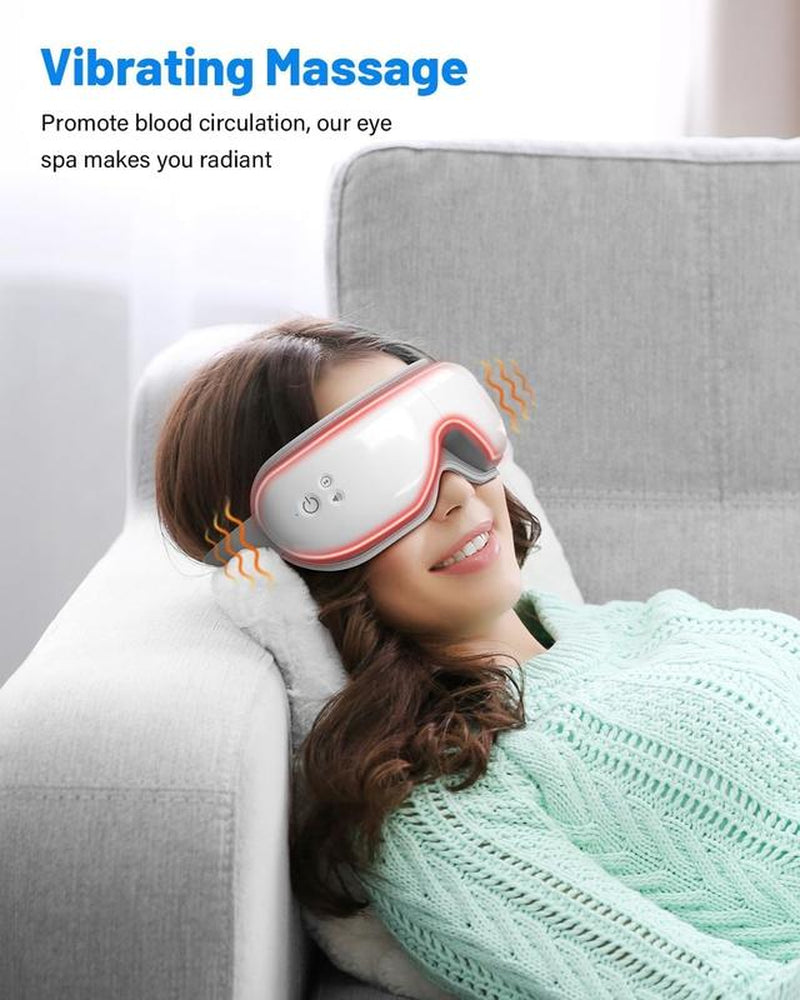 Morelax Eye Massager with Heat & Music, Sleep Eye Massager Mask, Eye Massage Device, Gift for Women & Men
