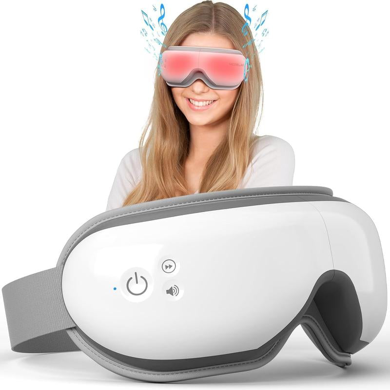 Morelax Eye Massager with Heat & Music, Sleep Eye Massager Mask, Eye Massage Device, Gift for Women & Men